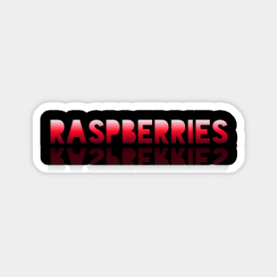 Rasberries - Healthy Lifestyle - Foodie Food Lover - Graphic Typography - Red Sticker